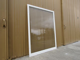 Custom Made Exterior Storm Window 62.25in x 48.5in x 1in Clear/White Wood -- Used