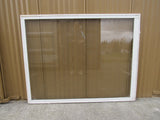 Custom Made Exterior Storm Window 62.25in x 48.5in x 1in Clear/White Wood -- Used