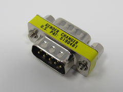 Standard DB9 Male Gender Changer Adapter -- Used