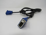 Standard VGA Computer Monitor Cable 5.5 ft DSub 15 Pin Male Ends -- Used