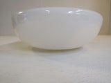 Designer Round Light Lamp Shade 12-in 9-5/8in OD Opening White Glass -- Used