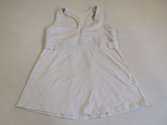 Lululemon Athletic Tank Top Size 8 White Racerback Built In Bra Luon Female -- Used