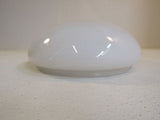 Designer Round Light Lamp Shade 11-1/2-in 9-3/4in OD Opening White Glass -- Used