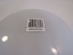 Designer Round Light Lamp Shade 11-1/2-in 9-3/4in OD Opening White Glass -- Used