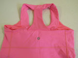 Lululemon Athletic Tank Top Size 6 Pink Halter Racerback Built In Bra Luon -- Used