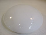 Designer Round Light Lamp Shade 14-in 10-1/2in OD Opening White Glass -- Used