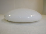 Designer Round Light Lamp Shade 14-in 10-1/2in OD Opening White Glass -- Used