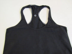 Lululemon Athletic Tank Top Black Racerback Size 6-8 Luon Female -- Used