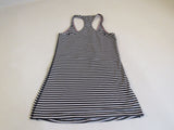 Lululemon Athletic Tank Top Black & White Striped Racerback Size 6-8 Luon Female -- Used