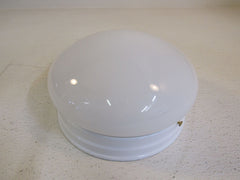 Standard Insulated Round Light Ceiling Fixture 9-in White/Gold Glass -- Used