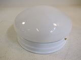 Standard Insulated Round Light Ceiling Fixture 9-in White/Gold Glass -- Used