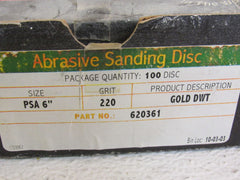 Abrasive Sanding Disk Gold DWT 220 Grit PSA 6in 20 Count 620361 -- New