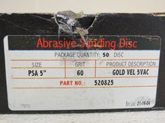 Abrasive Sanding Disk Gold VEL 5VAC 60 Grit PSA 5in 33 Count 520825 -- New