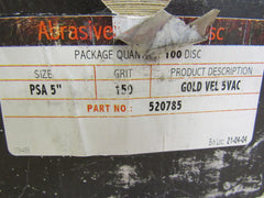 Abrasive Sanding Disk Gold VEL 5VAC 150 Grit PSA 5in 95 Count 520785 -- New