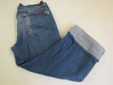 7 For All Mankind Jeans Crop Boy Cut Size 29 Cotton Female P109203S-203S -- Used