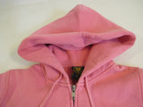 Abercrombie & Fitch Hoodie Sweatshirt Pink Full Zip Large Cotton Female -- Used