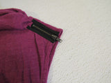 DKNY Jeans Shirt Purple Medium Zipper Accent at Shoulders Cotton Female -- Used