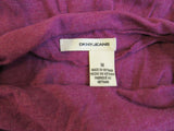 DKNY Jeans Shirt Purple Medium Zipper Accent at Shoulders Cotton Female -- Used