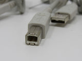 Standard USB Type A 2.0 to Type B 2.0 Cables Lot of 3 3 ft -- Used