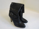 INC International Concepts Mid-Calf Boots Black Tall Faux Leather Female Size 8M -- Used