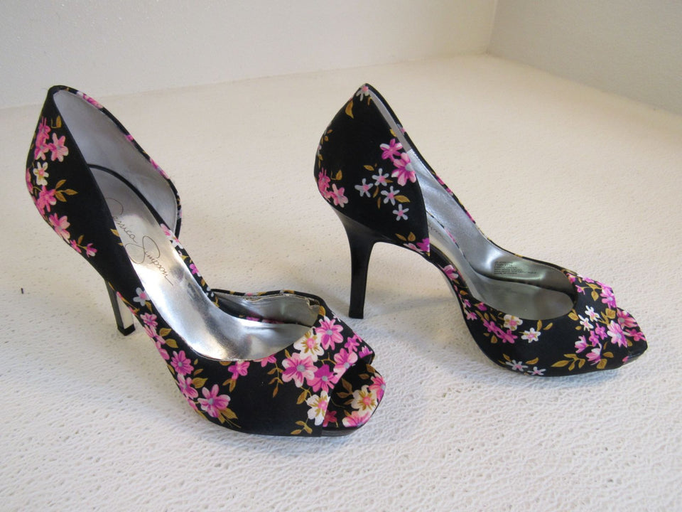 Jessica simpson floral clearance heels