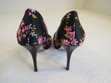 Jessica Simpson Heels Josette 3-in Fabric Female Size 7.5B Floral -- Used