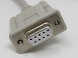 Standard DB9 Serial Port Cable 6.5ft Male Female -- Used