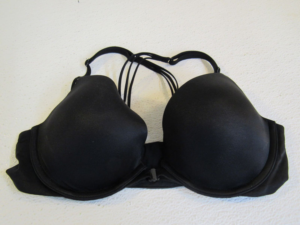 Victoria's Secret Bra Black Push-Up Nylon Female Size 34C 36010500