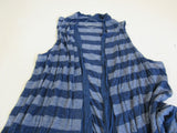 INC International Concepts Sweater Blue Striped Petite Small Rayon Female -- Used