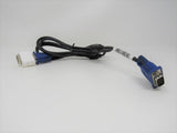 Standard VGA Computer Monitor HD 15 to DVI Adapter Cable 5.5ft Male -- Used