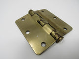 Standard Door Hinge 3 Hole 4-in Polished Brass -- Used