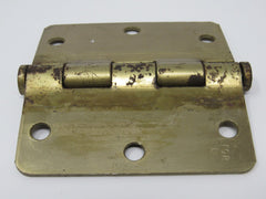 Standard Door Hinge 3 Hole 4-in Polished Brass -- Used