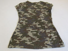 INC International Concepts Sleeveless Shirt Small Camouflage Rayon Female Size S -- Used