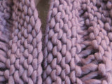 Handcrafted Cowl Dusty Rose Drop Stitch Super Bulky 100% Merino Female Adult -- New