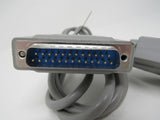 Standard DB9 Serial Port to DB 25 Serial Port Adapter Cable 5.5ft Male Female -- Used