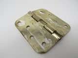 Standard Door Hinge 4-in Polished Brass 4 Holes Rounded Corners -- Used