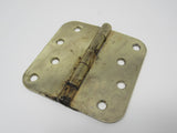 Standard Door Hinge 4-in Polished Brass 4 Holes Rounded Corners -- Used