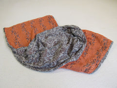 Designer Scarf 30-in Gray & Coral Infinity Female -- Used