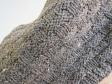 Handcrafted Cowl Dark Brown Tweed Textured Tweed 100% Merino Adult -- New