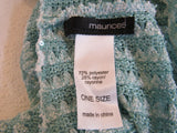 Maurices Scarf 34 1/2-in Green & White Infinity Polyester Female -- Used