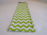 Designer Scarf 33-in Blue & Green & White Chevron Infinity Cotton Female -- Used