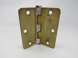 Standard Door Hinge 4-in Polished Brass 3 Holes Rounded Corners -- Used