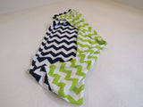 Designer Scarf 33-in Blue & Green & White Chevron Infinity Cotton Female -- Used