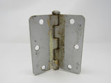 Standard Door Hinge 3-1/2-in Satin Nickel 3 Holes Rounded Corners -- Used