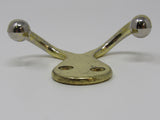 Designer Double Towel Robe Hook Polished Brass -- Used