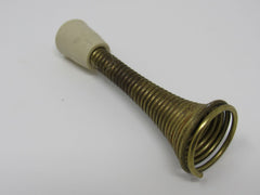 Standard Spring Door Stop 3-in Flexible Polished Brass -- Used