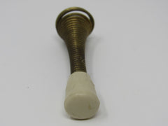 Standard Spring Door Stop 3-in Flexible Polished Brass -- Used