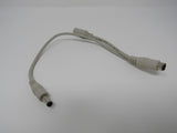 Standard PS2 Male Female Splitter to DC Adapter 12 Inches -- Used