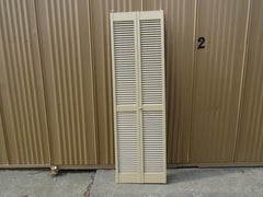 Louver Bifold Closet Door 79-in x 24-in Dark Beige