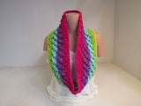 Handcrafted Cowl Multicolored Lots of Texture 100% Merino Female Adult -- New
